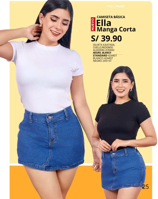 Camiseta Básica Ella manga corta