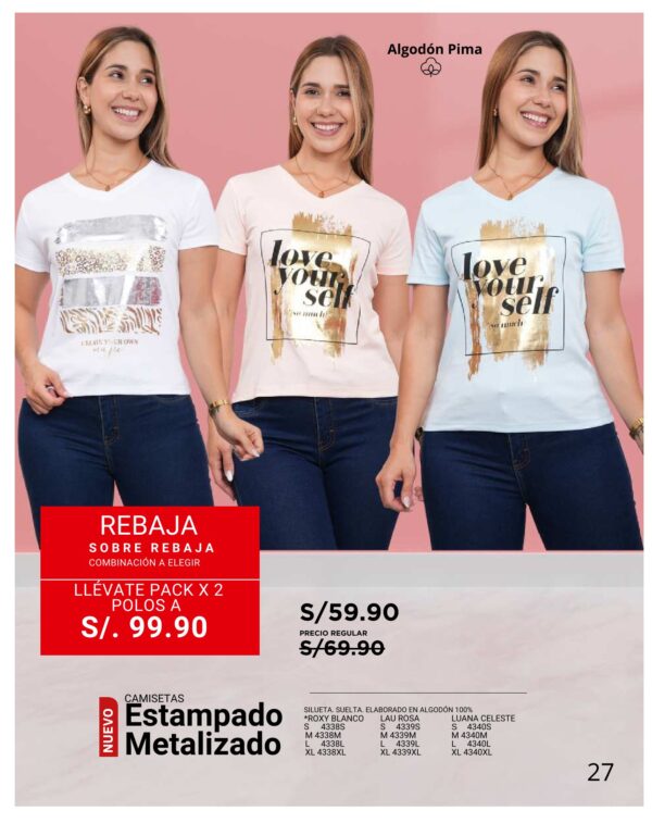 Camisetas Estampado Metalizado