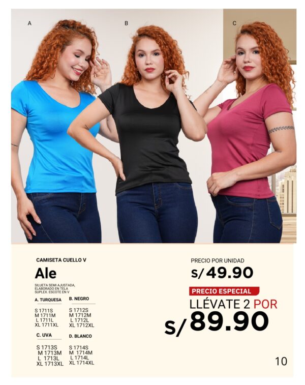 Camiseta Ale cuello V