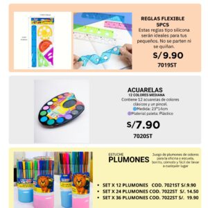 Acuarelas 12 colores mediana