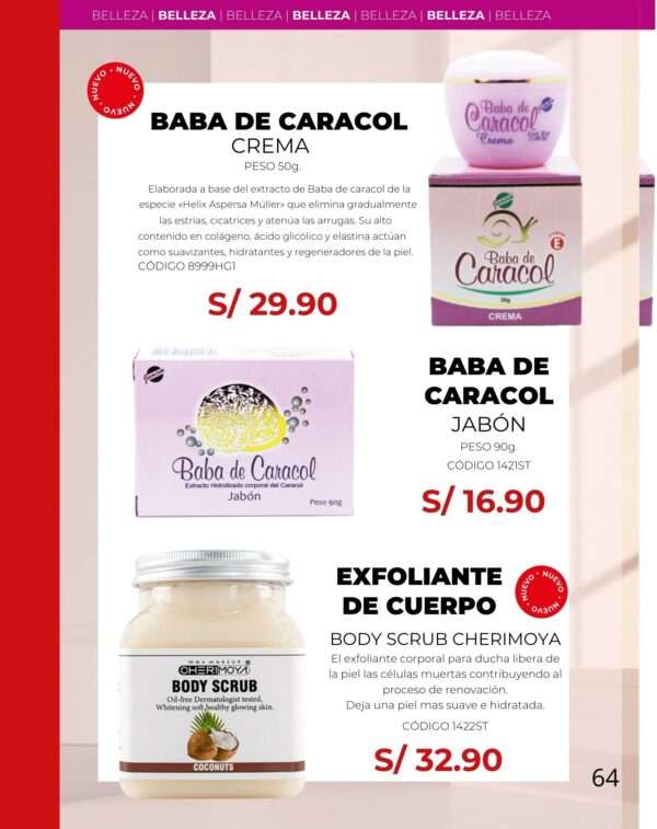 Baba de caracol, crema peso 50mg