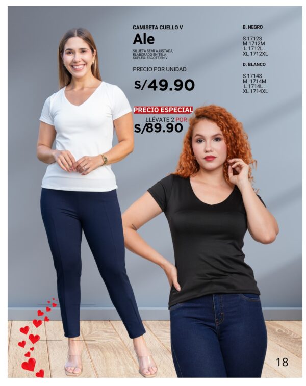 Camiseta cuello V Ale