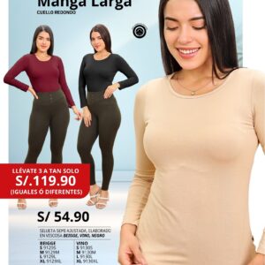Camiseta básica manga larga