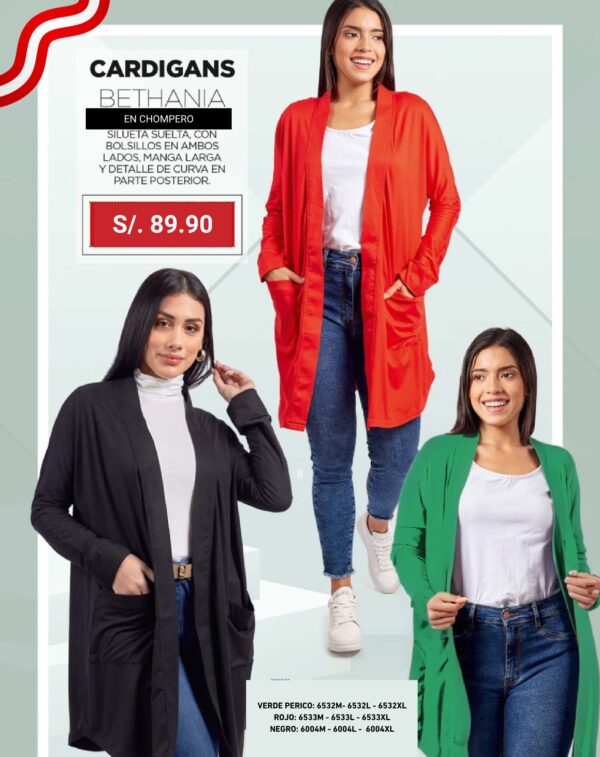 Cardigans bethania en chompero