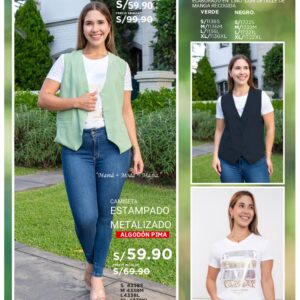 Camiseta estampado metalizado