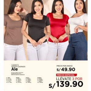 Camiseta escote cuadrado Ale