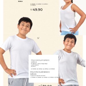 Polo escolar básico niño / a m/c