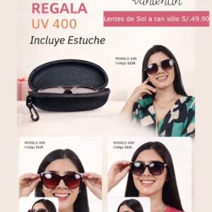 Lente de sol con protector solar